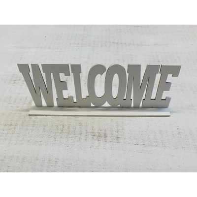 Welcome tábla talpas fehér 25cm