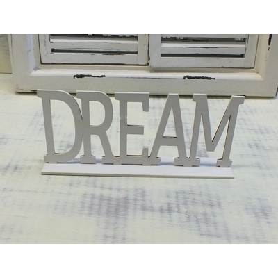 Dream felirat talppal fehér 25cm