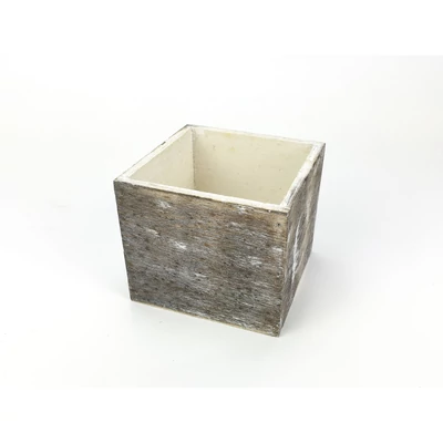 Dekoláda szürkésbarna koptatott kocka 9x9cm