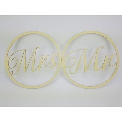 Mr&amp;Mrs karika szett krém 2db
