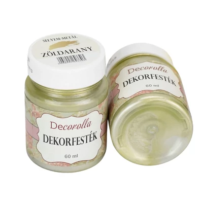 Decorolla selyem-metál dekorfesték 60ml zöldarany