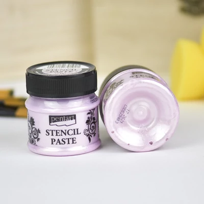 Stencilező paszta gyöngyház 50 ml vattacukor