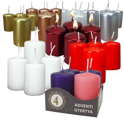 Gyertya adventi kicsi  4db/csomag