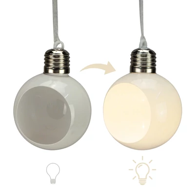 Világítós nyitott díszíthető gömb 9cm 