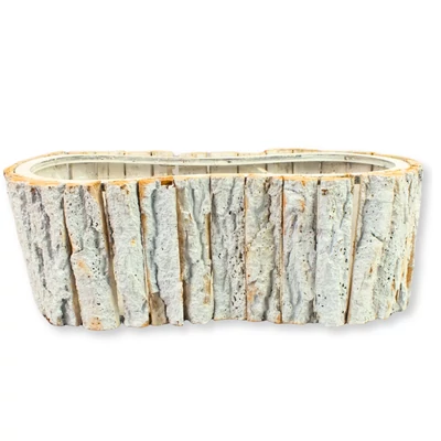 Fakéreg virágláda fehér 40x19x14