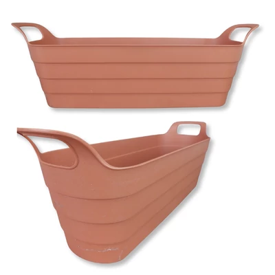 Balkonláda műanyag - terracotta