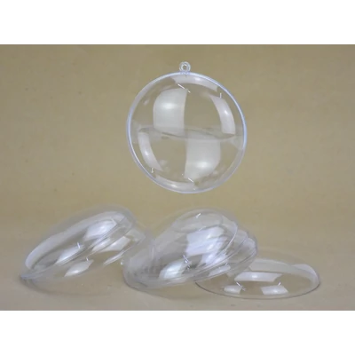 Ajándéktartó szétválasztható gömb műanyag lapos 9cm