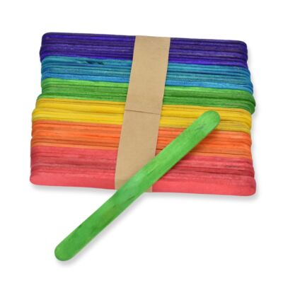 Fa spatula színes 11cm 50db/cs