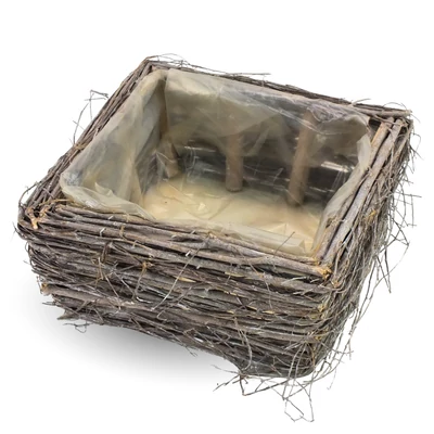Fonott inda négyzet tál 20/#  24*24cm