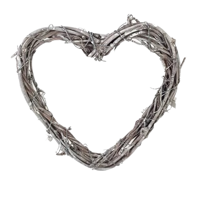 Szívkoszorú szürke 20cm