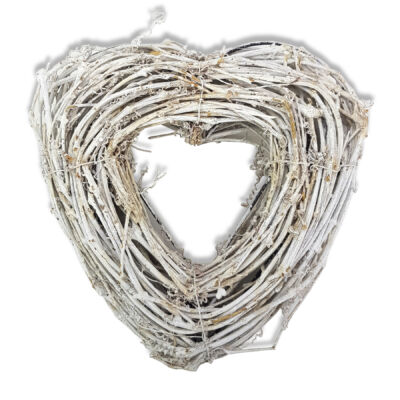 Fonott vessző szív dekoráció lukas 27cm