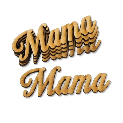 Natúr fa - Mama felirat 10cm 5db/csomag