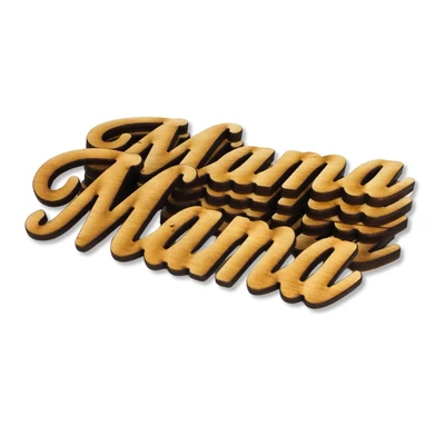 Natúr fa - Mama felirat 10cm 5db/csomag