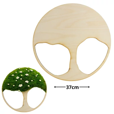 Natúr fa - Dekorálható DIY fa alap 37cm - karcsú fa