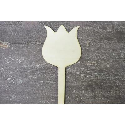 Natúr fa - Beszúrható tábla tulipán 37cm