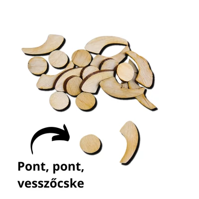Natúr fa - Pont,vessző 