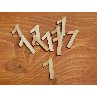 Natúr fa - Számok 1-es 3cm 