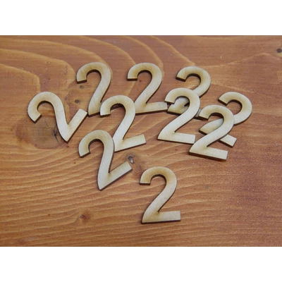 Natúr fa - Számok 2-es 3cm 