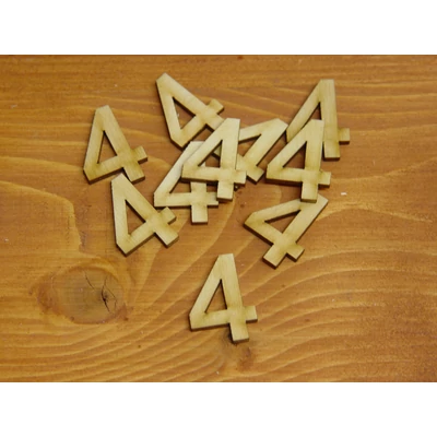 Natúr fa - Számok 4-es 3cm 