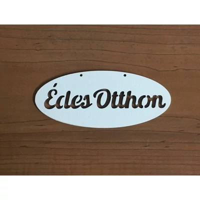 "Édes otthon" áttört ovál táblák  fehér
