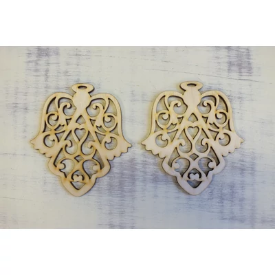 Natúr fa - Angyal díszes 10cm  