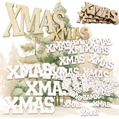 Fa XMAS felirat  több színben és méretben