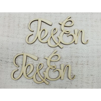 "Te &amp; Én" felirat 12cm 2db/csomag