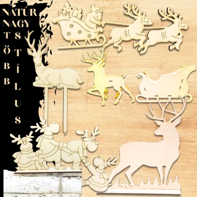Natúr fa szarvas - több méretben