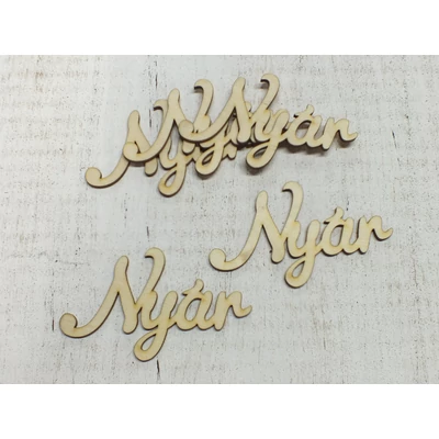 Natúr fa -&amp;quot;Nyár&amp;quot; felirat 10cm  5db/csomag