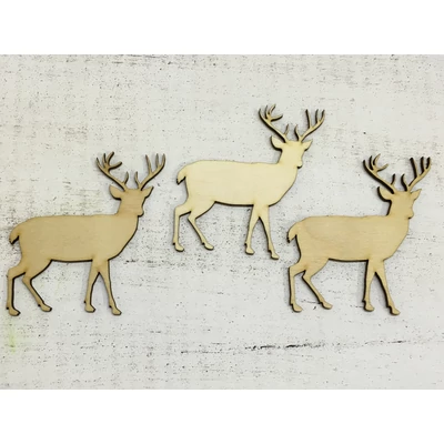 Natúr fa - Rénszarvas álló 10cm