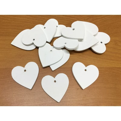Fa szívek fehér 4cm 
