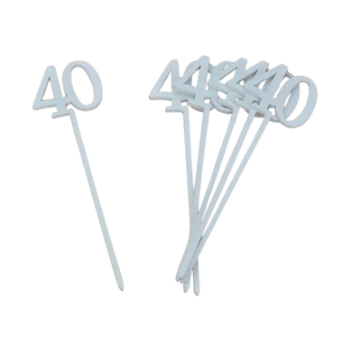 Beszúrható számok 40-es fehér 6db/csomag