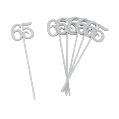 Beszúrható számok 65-ös fehér 6db/csomag