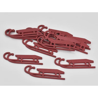 Szánkó lapos 8cm piros