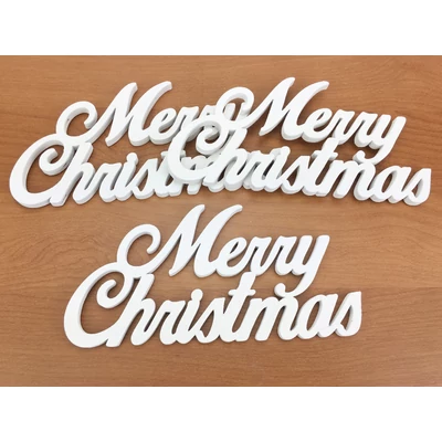 Merry Christmas felirat fehér