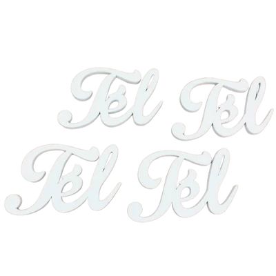 Tél felirat fehér 10cm