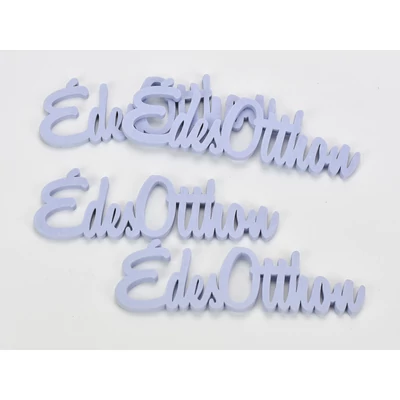Fa "Édes Otthon" felirat lila 15cm 4db/csomag