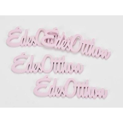 Fa "Édes Otthon" felirat pink 15cm 4db/csomag