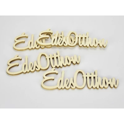 Édes otthon felirat natúr 15cm 4db/csomag