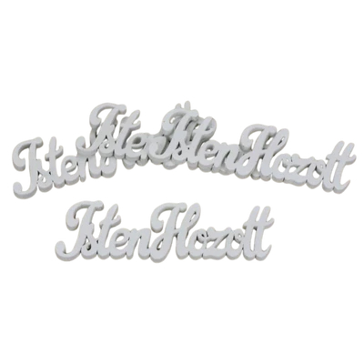 Isten Hozott felirat fehér 15cm 4db/csomag