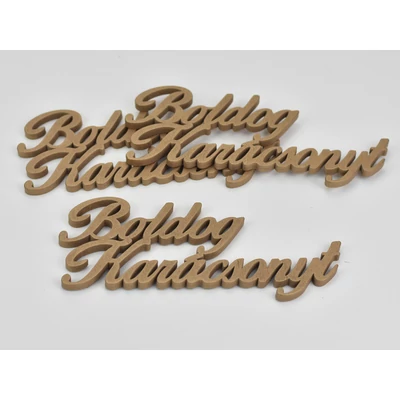 Boldog karácsonyt felirat arany 15cm 3db/cs