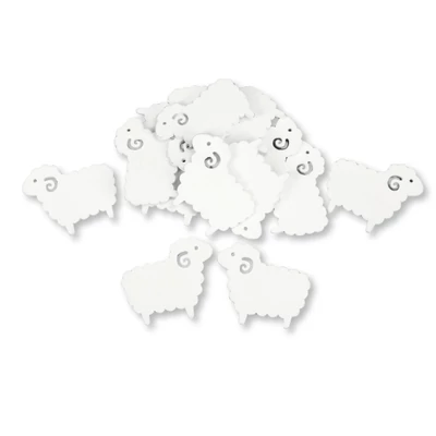 Fa bárány fehér 4x5cm 15db/csomag