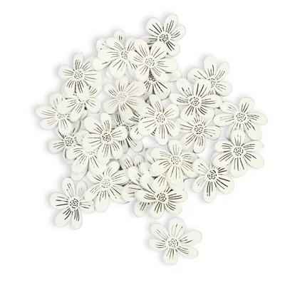 Fa virág fehér 3cm 30db/csomag - dekoráció virágkötőknek