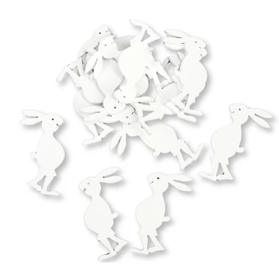 Mosolygós nadrágos nyuszi fehér 15db/csomag - dekoráció virágkötőknek