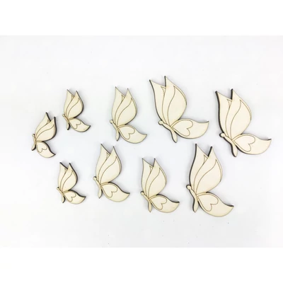 Natúr fa - Szív szárnyú lepke 3 mérteben 