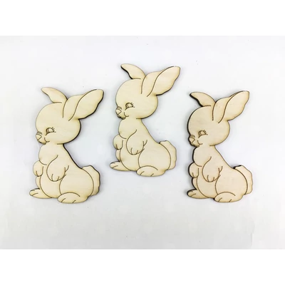 Natúr fa - Ráncosorrú nyuszi 8cm 