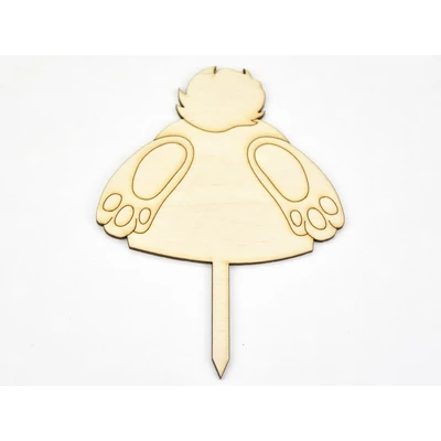 Natúr fa - Beszúrós nyuszi popsi 13,5cm