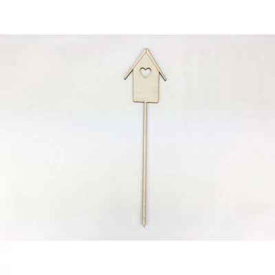Natúr fa - Beszúrós madárházikó 7x29cm