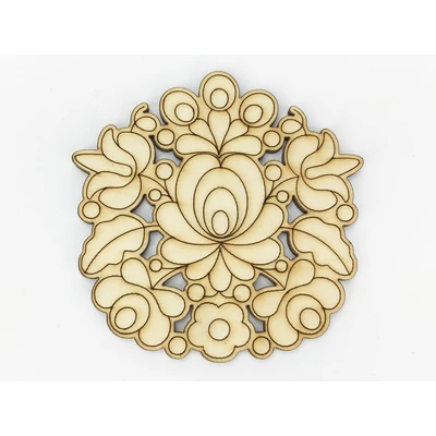 Natúr fa - Pohár alátét matyó minta 9cm