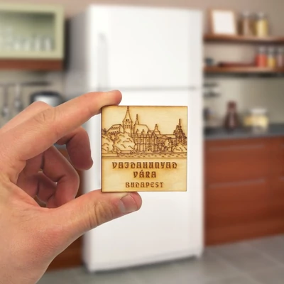 Natúr fa - Hűtőmágnes Vajdahunyad vára
